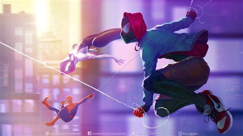 Miles Morales, Peter Parker, Spider-Gwen, Spider-Man: Into the Spider-Verse, 4K, #23 Wallpaper ...