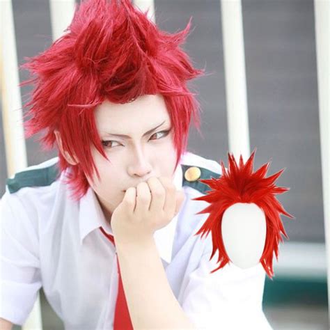 My Hero Academia Eijiro Kirishima 切島 鋭児郎 cosplay red Slicked-back anime wigs