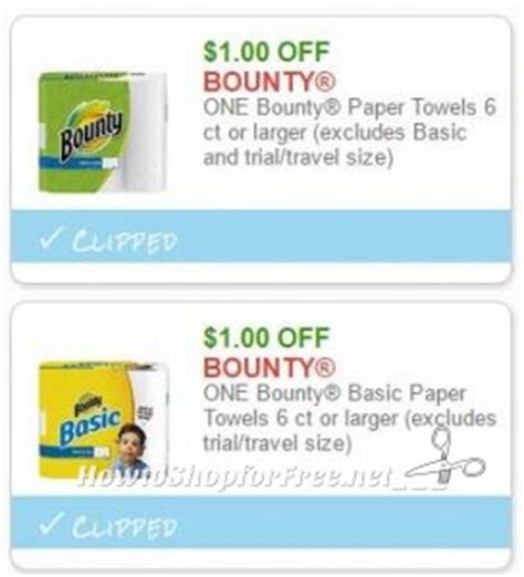 **NEW Printable Coupons** 2 Bounty Paper Towels Coupons Pre-Clipped for You! | How to Shop For ...