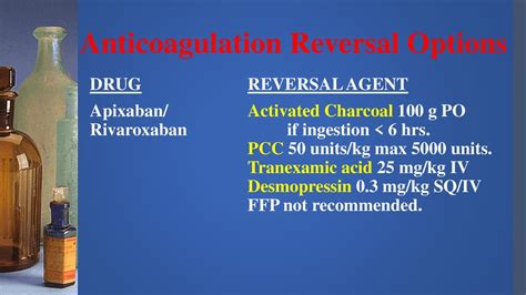 Anticoagulant Reversal - ppt download