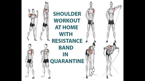 SHOULDER WORKOUT AT HOME WITH RESISTANCE BAND - YouTube