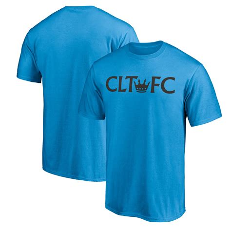 Men's Charlotte FC Fanatics Branded Blue Secondary Logo T-Shirt