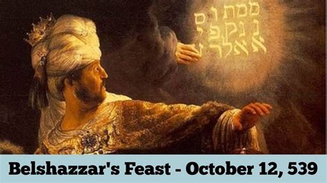 Belshazzar's Feast - The Handwriting on the Wall - YouTube