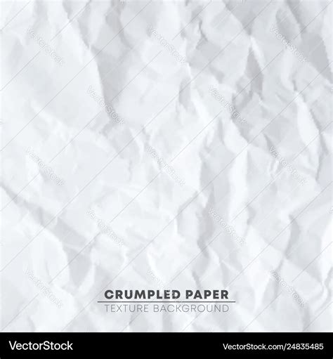 Crumpled white paper texture background pixel Vector Image