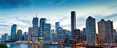 "Brisbane Skyline at Dusk" by Liming Tieu | Redbubble