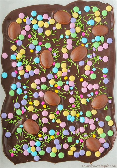 Easy Chocolate Bark Recipe - Easter Chocolate Bark - Somewhat Simple