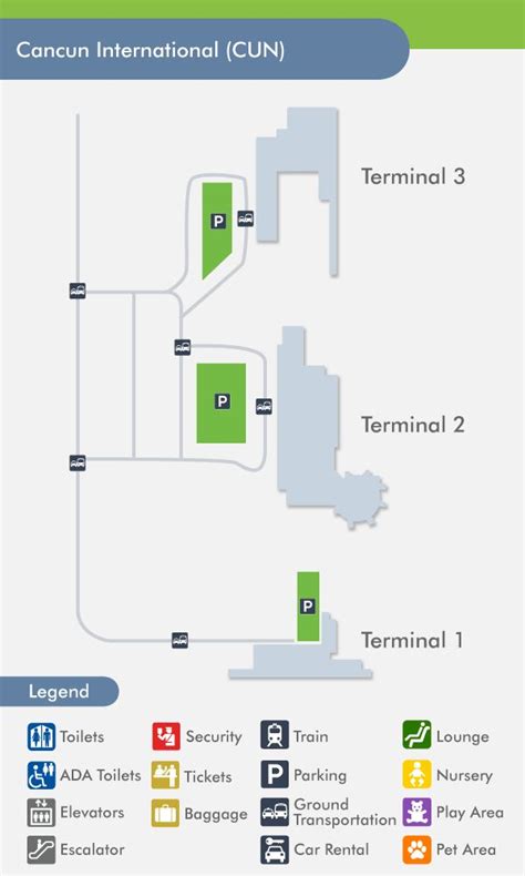 Cancun Mexico Airport Map