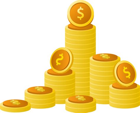 Flat design of payment and finance with pile coins, coin stack, money coin and gold coin ...