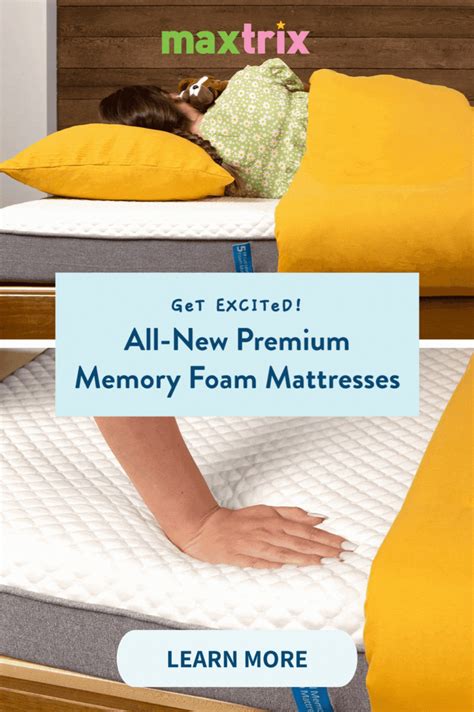 two mattresses with the text get excited all new premium memory foam mattresses