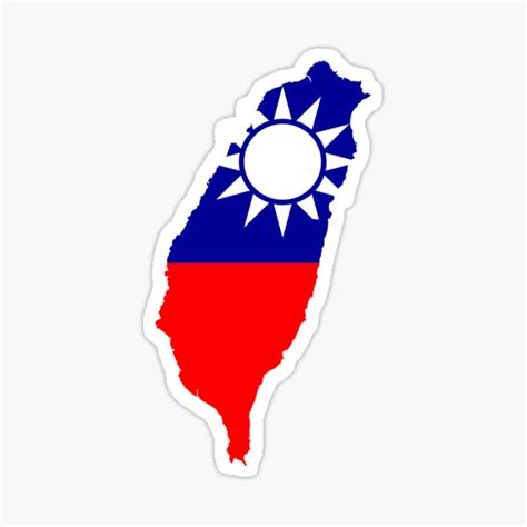 "Taiwan Flag Map" Sticker by limitlezz | Redbubble