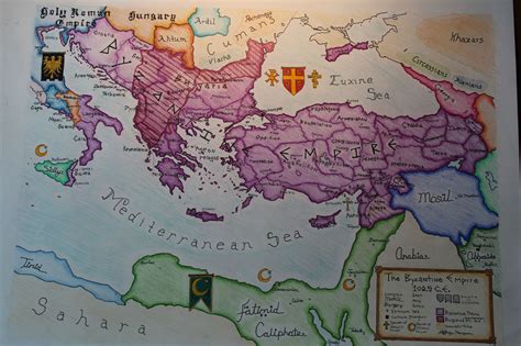 Byzantine Empire Hand-Drawn Map - Maps on the Web