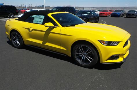 Triple Yellow 2017 Ford Mustang EcoBoost Convertible