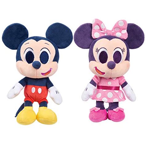 Disney Junior Music Lullabies 9-inch Mickey Mouse & Minnie Mouse 2-Piece Plush Set, Officially ...