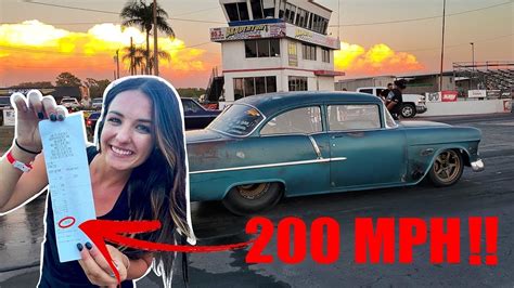 BangShift.com Alex Taylor Runs 200 Mph In Her '55 Chevy! That's Hauling ...