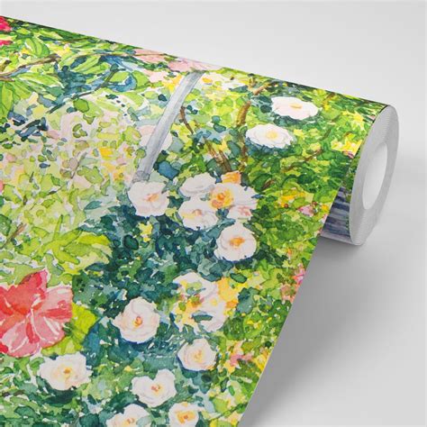 The Secret Garden Wallpaper Floral Garden Wall Mural - Etsy