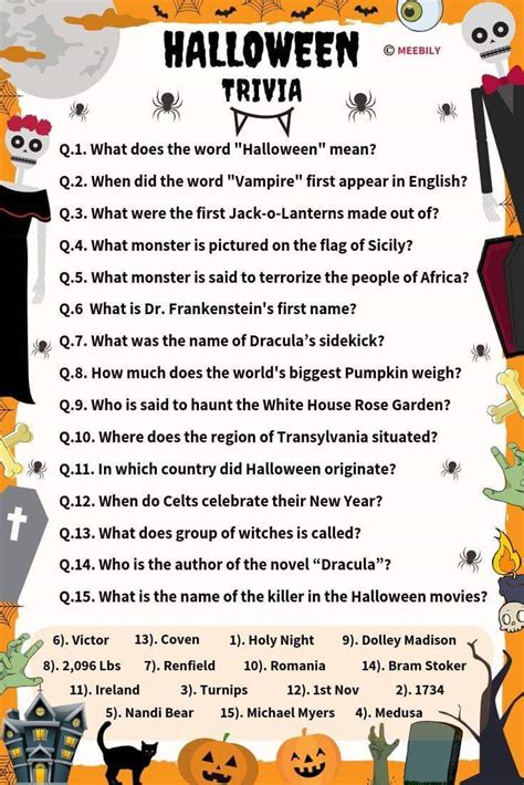 90+ Halloween Trivia Questions & Answers - Meebily