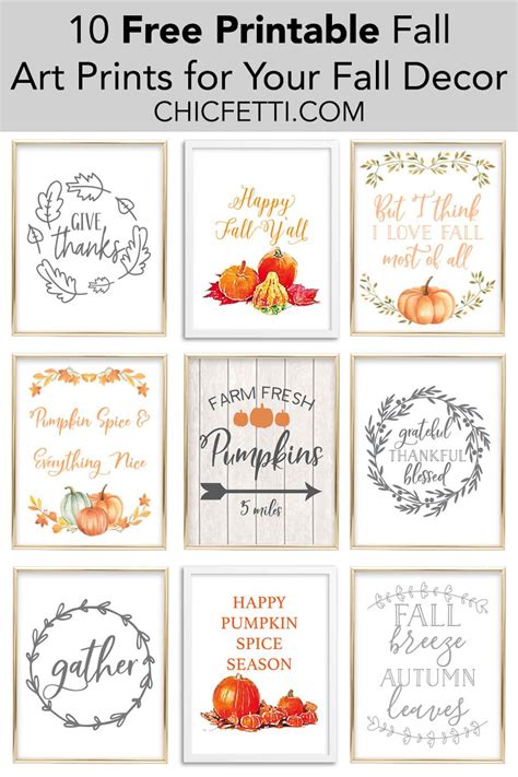 10 Free Printable Fall Art Prints for Your Fall Decor | Autumn art ...