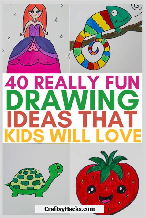 40 Easy Drawing Ideas for Kids - Craftsy Hacks