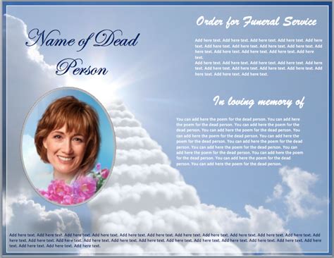 Memorial Brochure Templates Free