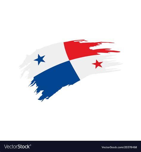 Panama flag Royalty Free Vector Image - VectorStock