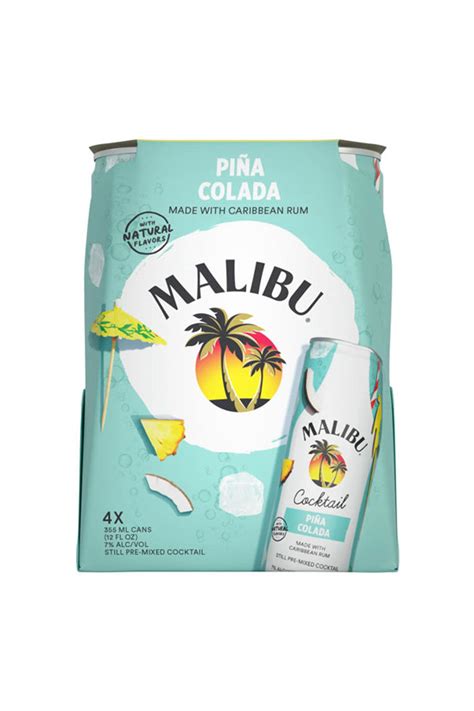 Malibu Pina Colada 4Pk Cans – Siesta Spirits