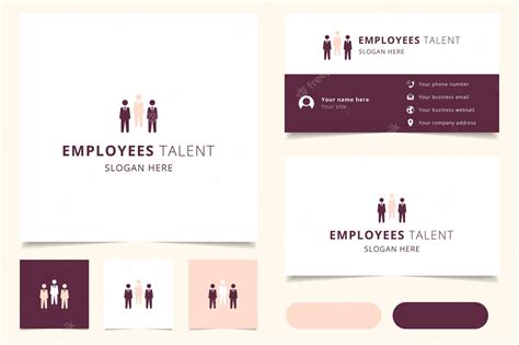 Premium Vector | Employees talent logo design with editable slogan branding