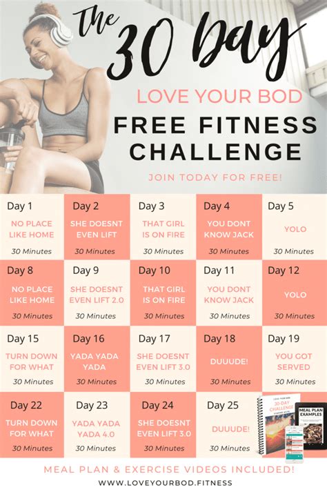 Free 30-Day Intermediate Home Workout Challenge – Love Your Bod