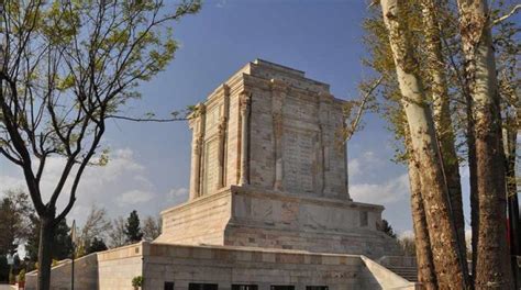 The Ferdowsi mausoleum, a monumental tomb in Ṭus, Khorasan, was built