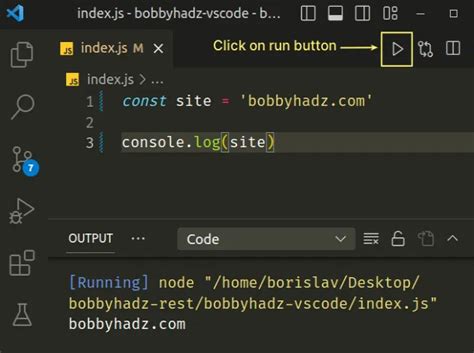 How to add a Run Button in Visual Studio Code | bobbyhadz