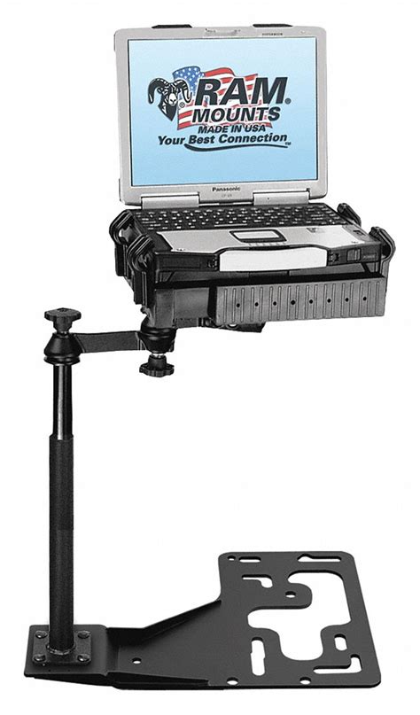 Computer Mount Kit,Black,4-1/8"L,Plastic - Grainger