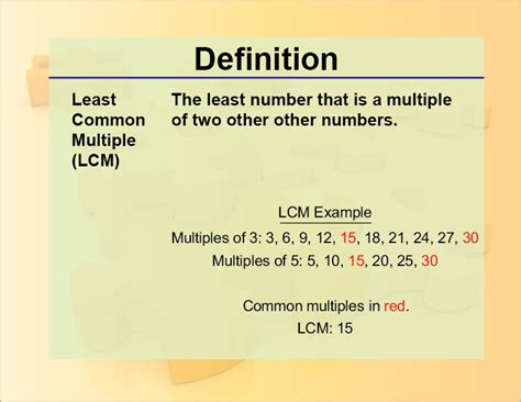 Definition--Least Common Multiple (LCM) | Media4Math