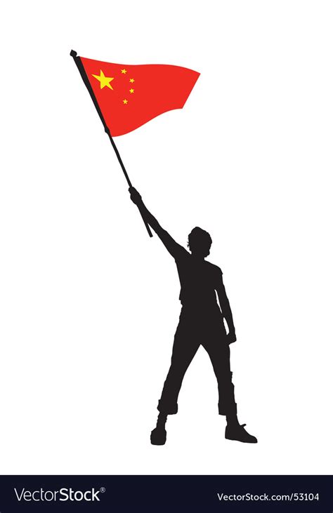 Flag of china Royalty Free Vector Image - VectorStock