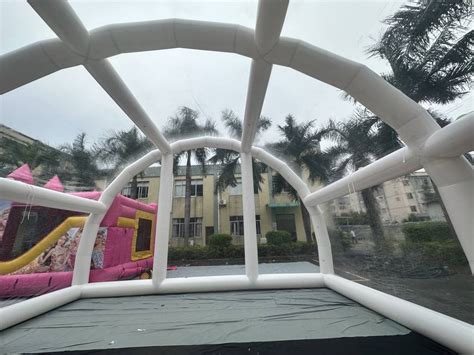 clear arch shape inflatable pool dome for winter