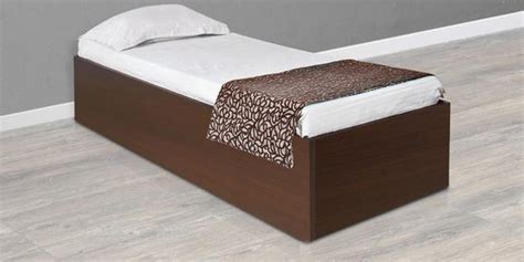 Buy Ria Single Bed with Box Storage in Wenge Finish by Hometown Online - Modern Single Beds ...