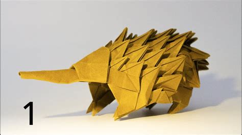 Origami Echidna by Steven Casey - Part 1 - YouTube