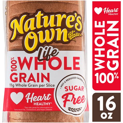 Nature’s Own Life 100% Whole Grain Sugar Free Bread 16 oz - Walmart.com - Walmart.com