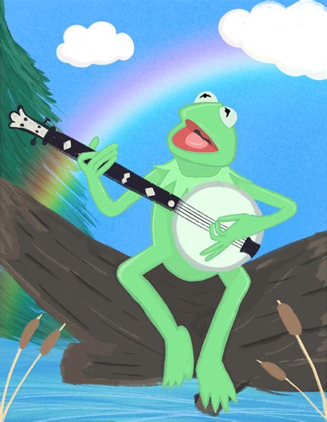 Kermit The Frog Rainbow Connection The Muppets Painting by Selina ...