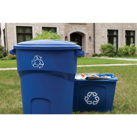 Rubbermaid Roughneck 32 Gal Outdoor Recycling Bin-1792641 - The Home Depot