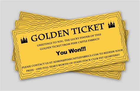 Pink Castle Blog: Golden Tickets are BACK! Win a full year of Stash Builders! 144 Fat Quarters!