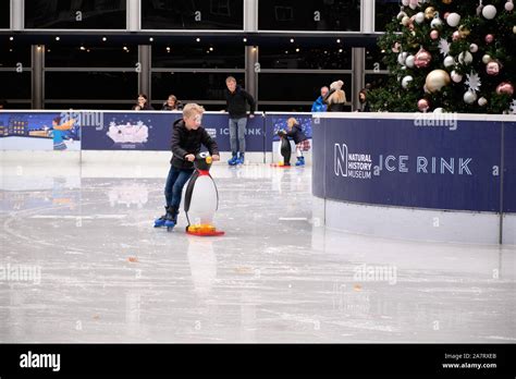 Ice skating penguin hi-res stock photography and images - Alamy