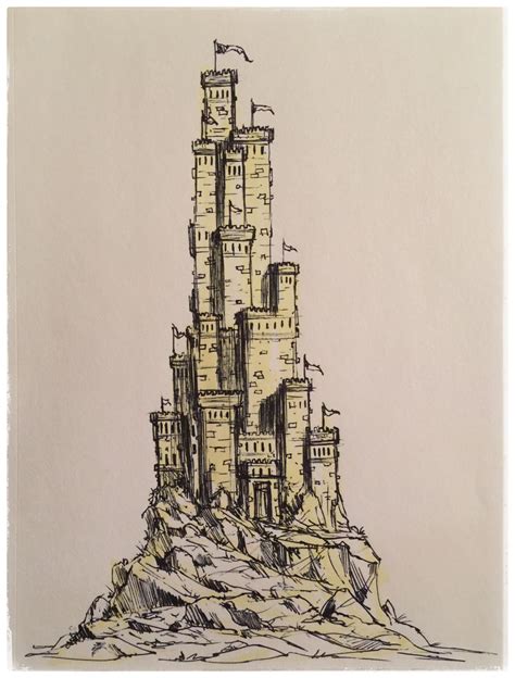 ‪58/365 #fortressfebruary #fortress #castle #cartoon #medieval #ink #sketch #illustration #art # ...