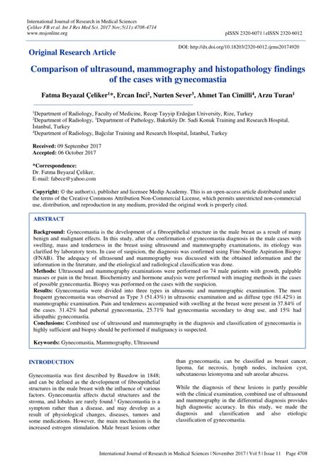 (PDF) Comparison of ultrasound, mammography and histopathology findings of the cases with ...