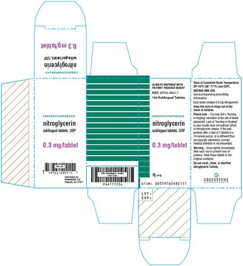 Nitroglycerin Sublingual Tablet - FDA prescribing information, side ...