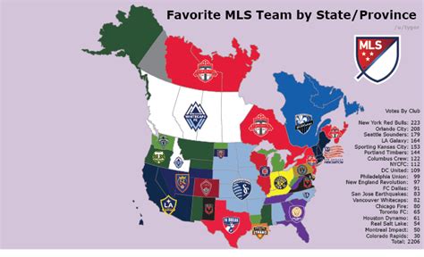 MLS Fan Map 2015 : MLS