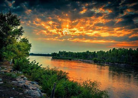 Platte River sunset in Nebraska. Photo by Dave Rimington. | Scenery, Beautiful landscapes, Scenic