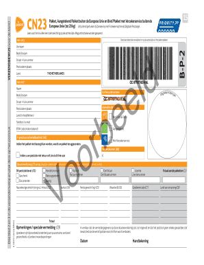 Cn23 Formulier 2020-2024 - Fill and Sign Printable Template Online