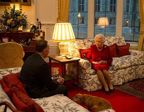 Inside the Queen's sitting room in Windsor Castle