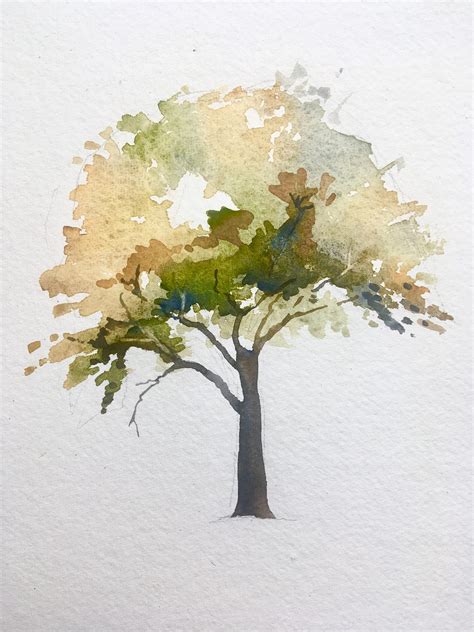 Watercolor Fall Trees