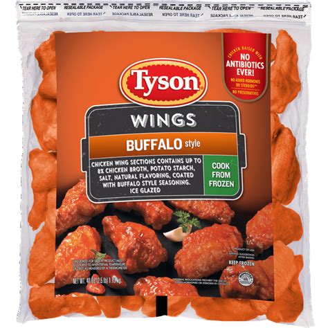 Tyson Uncooked Buffalo Style Chicken Wings, 2.5 lb (Frozen) - Walmart ...