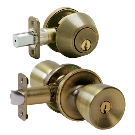 dexter by schlage jc60vbyr609 antique brass byron keyed entry knob deadbolt combo - Walmart.com ...